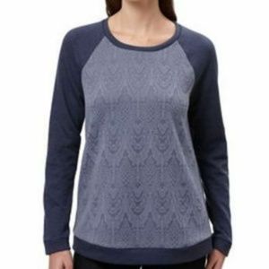 Adrienne Vittadini Long Sleeve Lace Pullover Blous